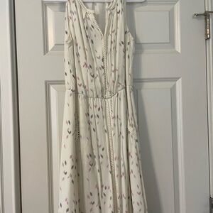 Elegant Cream Sleeveless Mini Dress